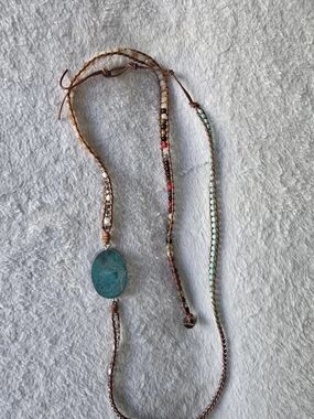 Boho Turquoise Stone Woven Wrap Bracelet - Unbranded